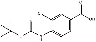 4-[(TERT-BUTOXYCARBONYL)AMINO]-3-CHLOROBENZOIC ACID,1340354-00-8,结构式