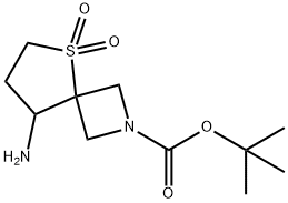 2-BOC-8-氨基-5-硫杂-2-氮杂螺[3.4]辛烷5,5-二氧化物,1340481-83-5,结构式