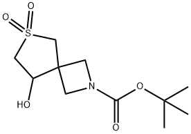 tert-Butyl 8-hydroxy-6-thia-2-azaspiro[3.4]octane-2-carboxylate 6,6-dioxide Struktur