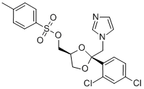 顺式-[2-(2,4-二氯苯基)-2-(1H-咪唑-1-基甲基)-1,3-二氧戊环-4-基]甲醇对甲苯磺酸酯 结构式