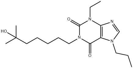 3-ethyl-1-(6-hydroxy-6-methylheptyl)-7-propylxanthine|