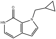 1-(Cyclopropylmethyl)-1,6-dihydro-7H-pyrrolo[2,3-c]pyridin-7-one Struktur