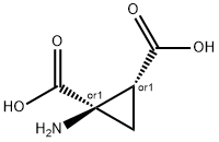 1,2-Cyclopropanedicarboxylicacid,1-amino-,trans-(9CI),134098-41-2,结构式