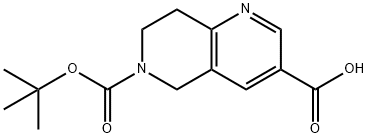 1,6-Naphthyridine-3,6(5H)-dicarboxylic acid,7,8-dihydro-, 6-(1,1-dimethylethyl) ester Struktur