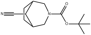 3-Boc-8-cyano-3-azabicyclo[3.2.1]octane Struktur