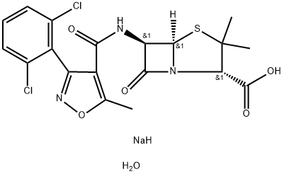 双氯西林钠,13412-64-1,结构式