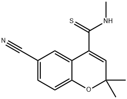 6-cyano-2,2-dimethyl-N-methyl-2H-1-benzopyran-4-thiocarboxamide,134122-04-6,结构式