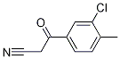 3-(3-chloro-4-Methylphenyl)-3-oxopropanenitrile 化学構造式