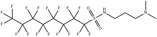 N-[3-(dimethylamino)propyl]heptadecafluorooctanesulphonamide, 13417-01-1, 结构式