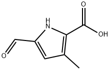 1H-Pyrrole-2-carboxylic acid, 5-formyl-3-methyl- (9CI) 化学構造式