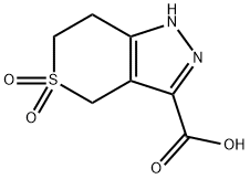 1,4,6,7-Tetrahydrothiopyrano[4,3-c]pyrazole-3-carboxylic acid 5,5-dioxide Structure