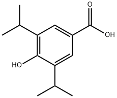 3,5-ジイソプロピル-4-ヒドロキシ安息香酸 化学構造式