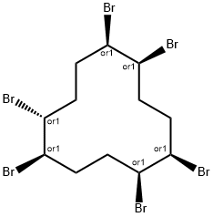 (1R,2S,5R,6R,9R,10S)-rel-1,2,5,6,9,10-Hexabromocyclododecane Struktur