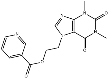 2-(1,2,3,6-四氢-1,3-二甲基-2,6-二氧代-7H-嘌呤-7-基)烟酸乙酯,13425-39-3,结构式