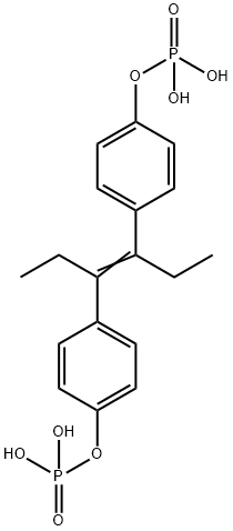 4,4'-(1,2-diethylethylene)diphenyl bis(dihydrogen phosphate) Structure