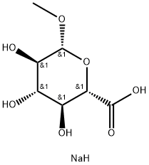 甲基 BETA-D-吡喃葡糖苷酸单钠盐,134253-42-2,结构式