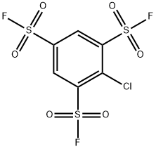 2-Chlorobenzene-1,3,5-trisulfonyl trifluoride 化学構造式