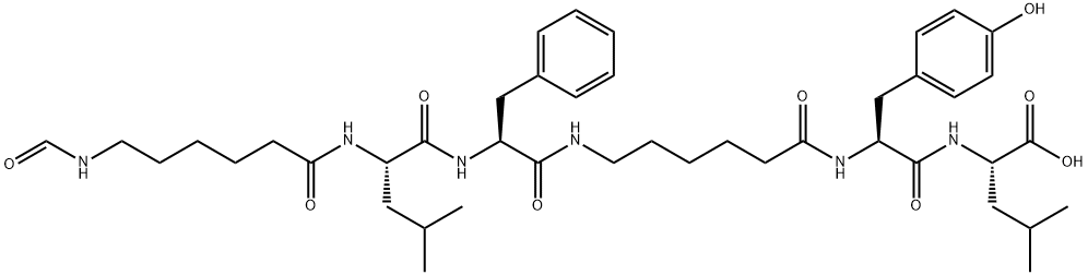 formyl-aminohexyl-leucyl-phenylalanyl-aminohexyl-tyrosyl-phenylalanine Structure