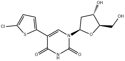 5-(5-chlorothien-2-yl)-2'-deoxyuridine Struktur