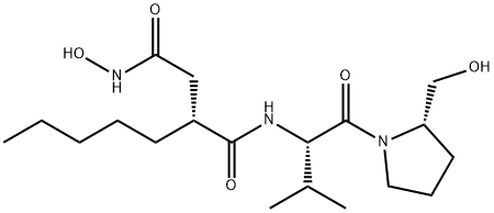 13434-13-4 N'-ヒドロキシ-N-[1-[[2-(ヒドロキシメチル)-1-ピロリジニル]カルボニル]-2-メチルプロピル]-2-ペンチルブタンジアミド