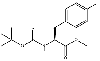 Boc-4-フルオロ-L-Phe-OMe 化学構造式