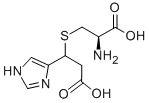 S-(2-carboxy-1-(1H-imidazol-4-yl) ethyl)cysteine 化学構造式