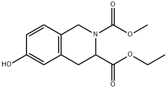 6-ヒドロキシ-3,4-ジヒドロ-2,3(1H)-イソキノリン二カルボン酸3-エチル2-メチル 化学構造式