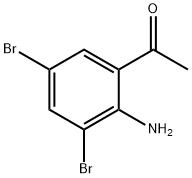1-(2-アミノ-3,5-ジブロモフェニル)エタノン 化学構造式