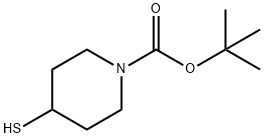 tert-butyl 4-mercaptopiperidine-1-carboxylate Struktur