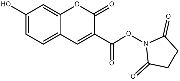 7-ヒドロキシクマリン-3-カルボン酸 N-スクシンイミジル 化学構造式