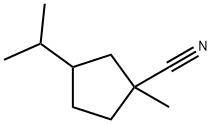 Cyclopentanecarbonitrile, 1-methyl-3-(1-methylethyl)- (9CI) Structure