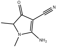 1H-Pyrrole-3-carbonitrile,  2-amino-4,5-dihydro-1,5-dimethyl-4-oxo- Structure