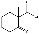 Cyclohexanecarbonyl chloride, 1-methyl-2-oxo- (9CI) Structure