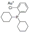 chloro(dicyclohexylphenylphosphine)gold(I) 化学構造式