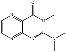 Pyrazinecarboxylic acid, 3-[[(dimethylamino)methylene]amino]-, methyl ester 结构式