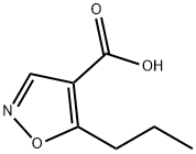 5-プロピル-4-イソオキサゾールカルボン酸 化学構造式