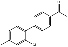 4-乙酰基-2'-氯-4'-甲基联苯,1345471-16-0,结构式