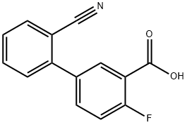 5-(2-Cyanophenyl)-2-fluorobenzoic acid, 1345471-31-9, 结构式