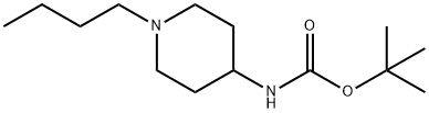 4-(N-BOC-アミノ)-1-ブチルピペリジン 化学構造式