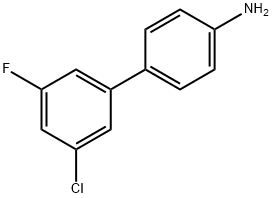 4-(3-クロロ-5-フルオロフェニル)アニリン 化学構造式