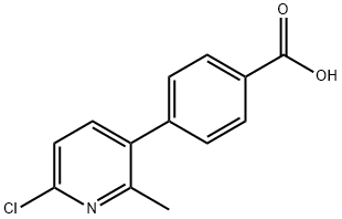 6-Chloro-3-(4-carboxyphenyl)picoline,1345472-36-7,结构式