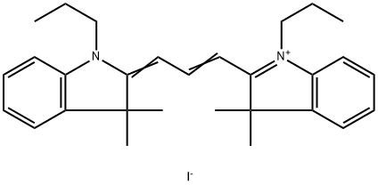 1,1'-DIPROPYL-3,3,3',3'-TETRAMETHYLINDOCARBOCYANINE IODIDE Structure