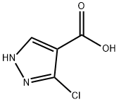 3-氯- 4 -羧酸-1H-吡唑, 134589-59-6, 结构式