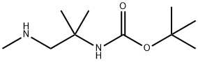 N-[2-甲基-1-(甲基胺)丙-2-基]氨基甲酸叔丁酯,134597-95-8,结构式