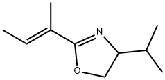 Oxazole, 4,5-dihydro-4-(1-methylethyl)-2-(1-methyl-1-propenyl)-, (E)- (9CI) Struktur