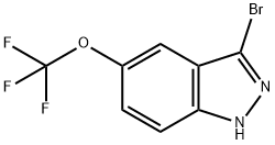 3-ブロモ-5-(トリフルオロメトキシ)-1H-インダゾール 化学構造式