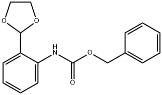 2-[2-(CBZ-氨基)苯基]-1,3-二氧戊环,1346597-58-7,结构式