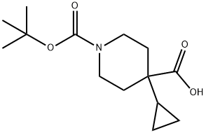 N-Boc-4-cyclopropylpiperidine-4-carboxylic Acid Struktur