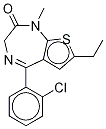 ClotiazepaM-13C,d3 化学構造式