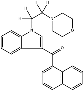1-[2-(4-Morpholinyl)ethyl-d4]-3-(1-naphthoyl)indole
JWH 200-d4, 1346600-73-4, 结构式